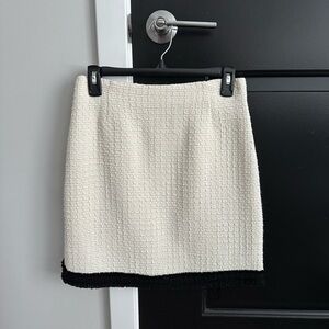 Black and White Twead Skirt